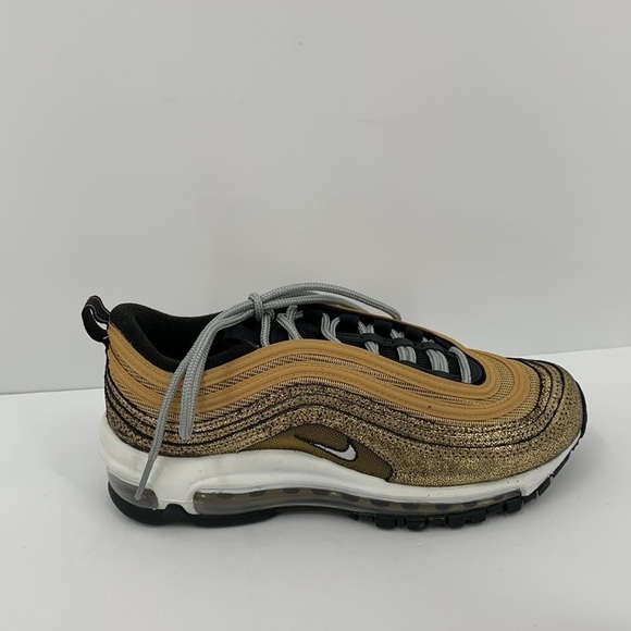 Nike Air Max 97 Golden Gals Sneaker metallic gold shoe sleek black women 6 - Picture 1 of 6